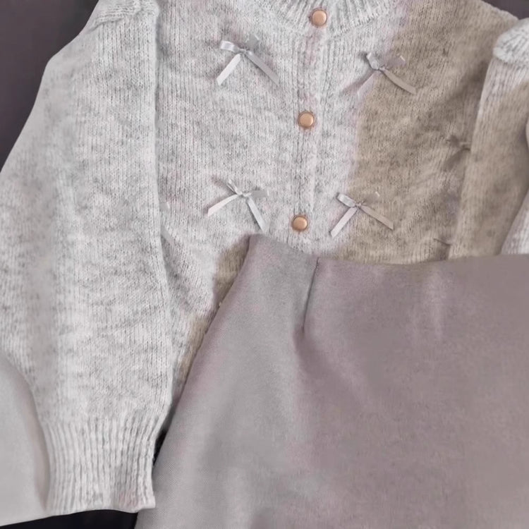 Gray Knitted Sweater for Women - Stylish Autumn and Winter Wear - Florence Luxe