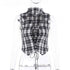 trendy premium plaid waistcoat top for women