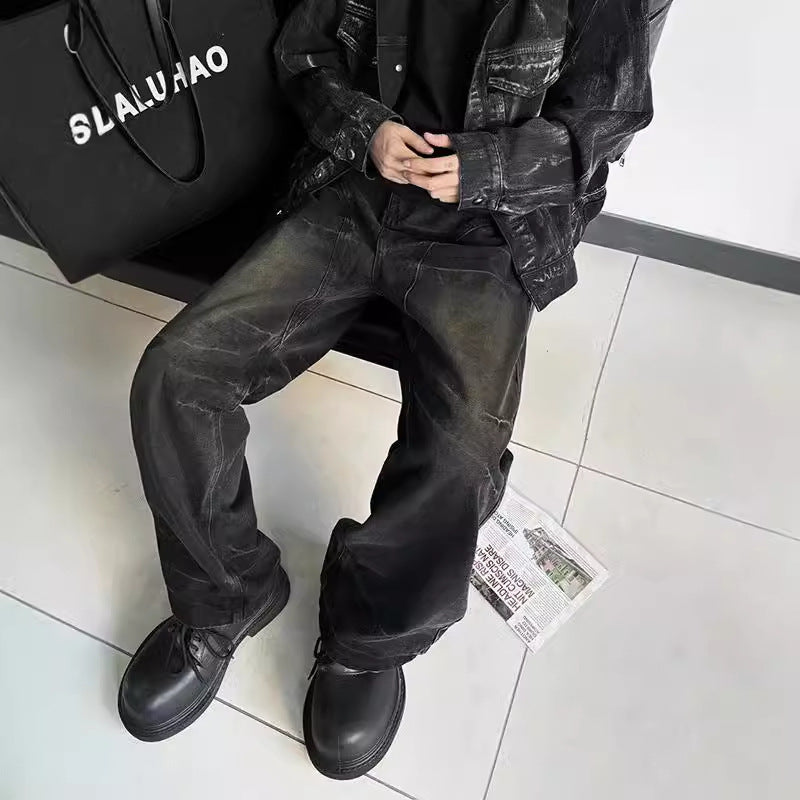 Black Mud Texture Paint - Straight Deconstructing Dirty Mud Texture - Florence Luxe