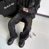 Black Mud Texture Paint - Straight Deconstructing Dirty Mud Texture - Florence Luxe