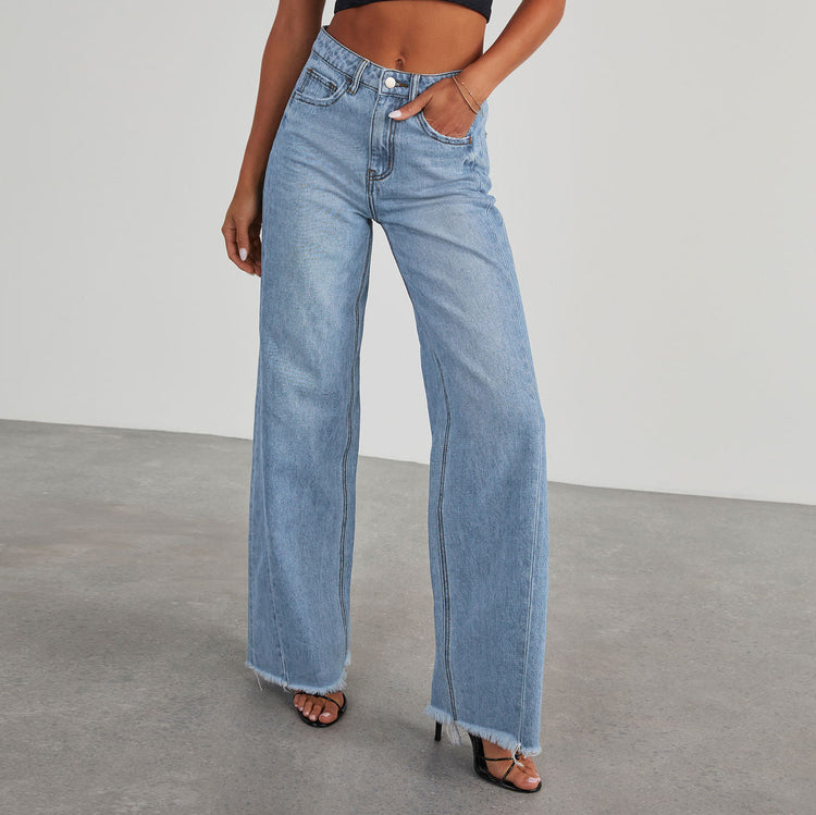 Fashion High Waist Jeans.