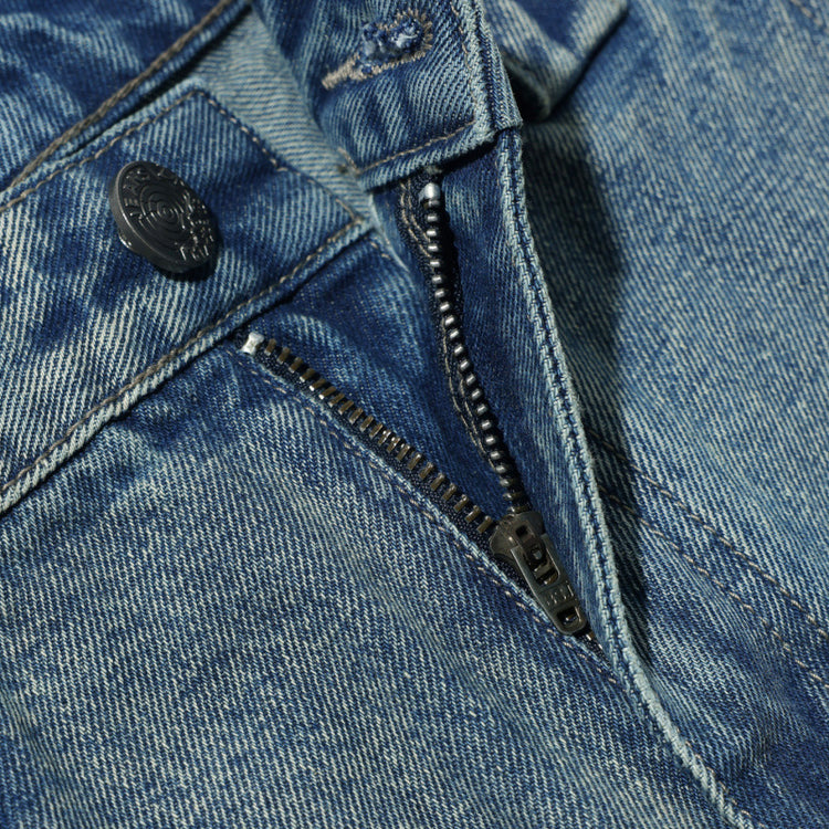 Lightning Texture Frayed Jeans - Washed Wide-Leg Style - Florence Luxe