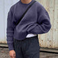 Solid Color Pullover Sweater Knitwear Men&