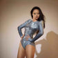 Nightclub Shiny Diamond Disco Jumpsuit for Hot Girls - Tight Temptation Style
