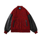 Letter Embroidery Contrast Color Coat Workwear Jacket For Men