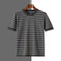New Striped Round Neck Breathable Men&