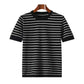 New Striped Round Neck Breathable Men&