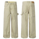 Washed Design Cargo Jeans for Men - High-Grade Loose Straight Fit