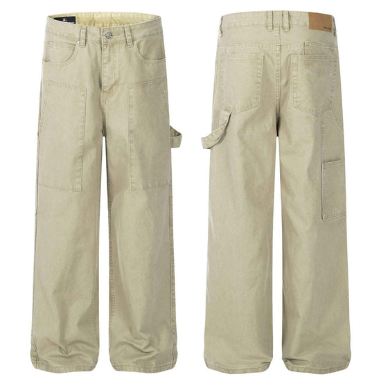 Washed Design Cargo Jeans for Men - High-Grade Loose Straight Fit