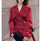 Versatile Loose Slimming Suit Collar Mid-length Coat.
