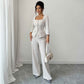 Elegant High-end Long-sleeved Shirt And Trousers Two-piece Set For Women
