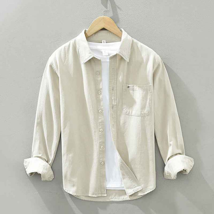 Loose Leisure All-matching Pocket Embroidered Shirt