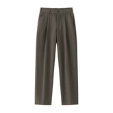 Loose Straight Black Casual Trousers Men