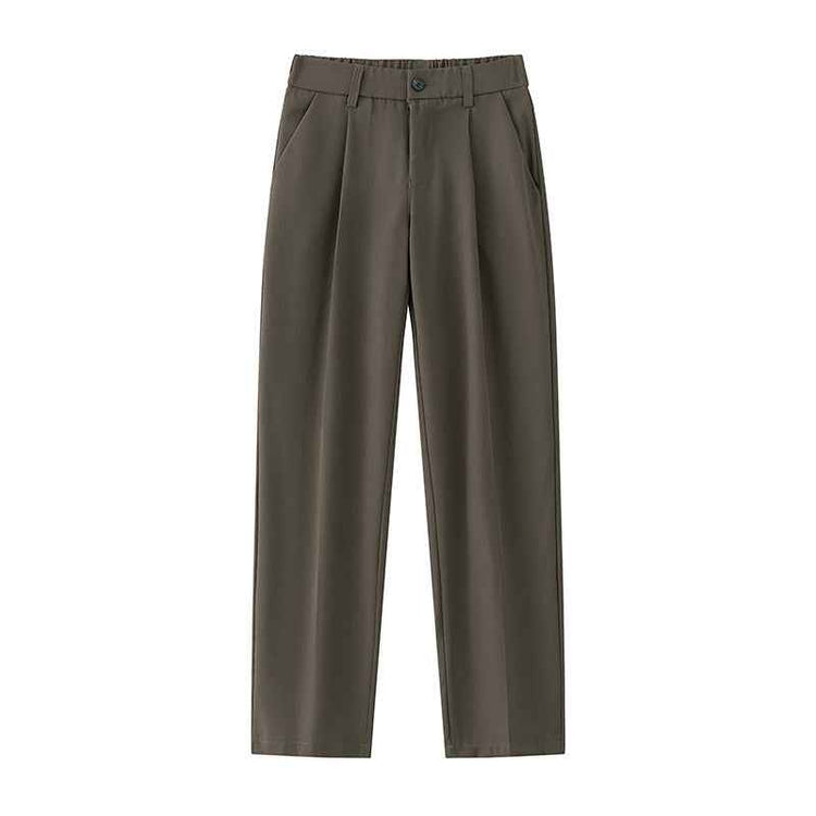 Loose Straight Black Casual Trousers Men