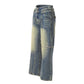Retro Washed-Out Jeans with Deconstructed Stitching Design - Loose All-Match Style