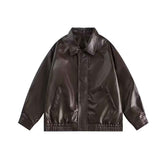 Retro Spring And Autumn New Leather Coat Coat Men&