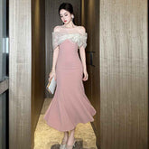 French Banquet Dress for Women - Elegant Parisian Style