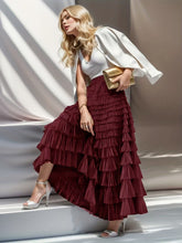 Layered Ruffles Long Skirt Summer Fashion A Line Swing Mesh Dress for Women - Florence Luxe