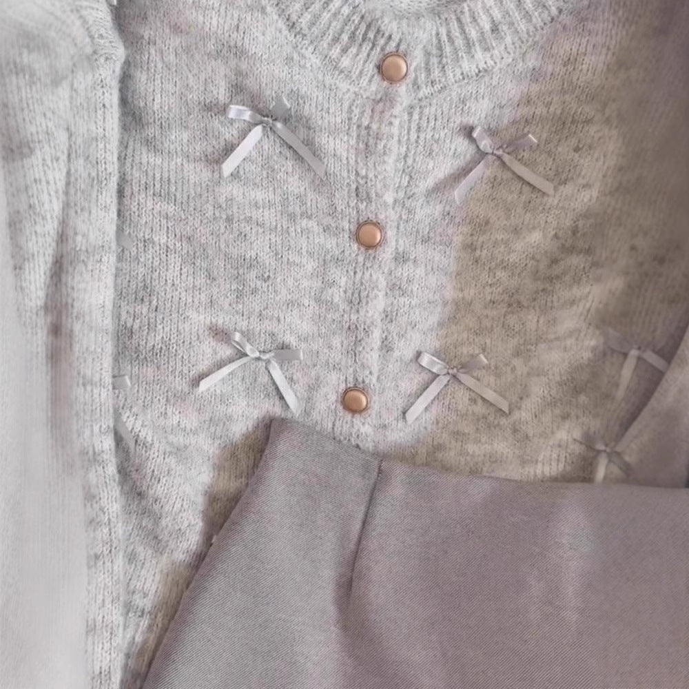 Gray Knitted Sweater for Women - Stylish Autumn and Winter Wear - Florence Luxe