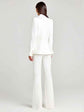White Blazer and Trousers Suit - Stylish Single Breasted 2-Piece Set