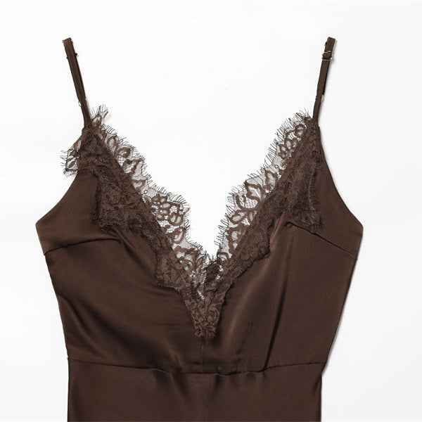 Fashion Temperament Suspender Lace Dress