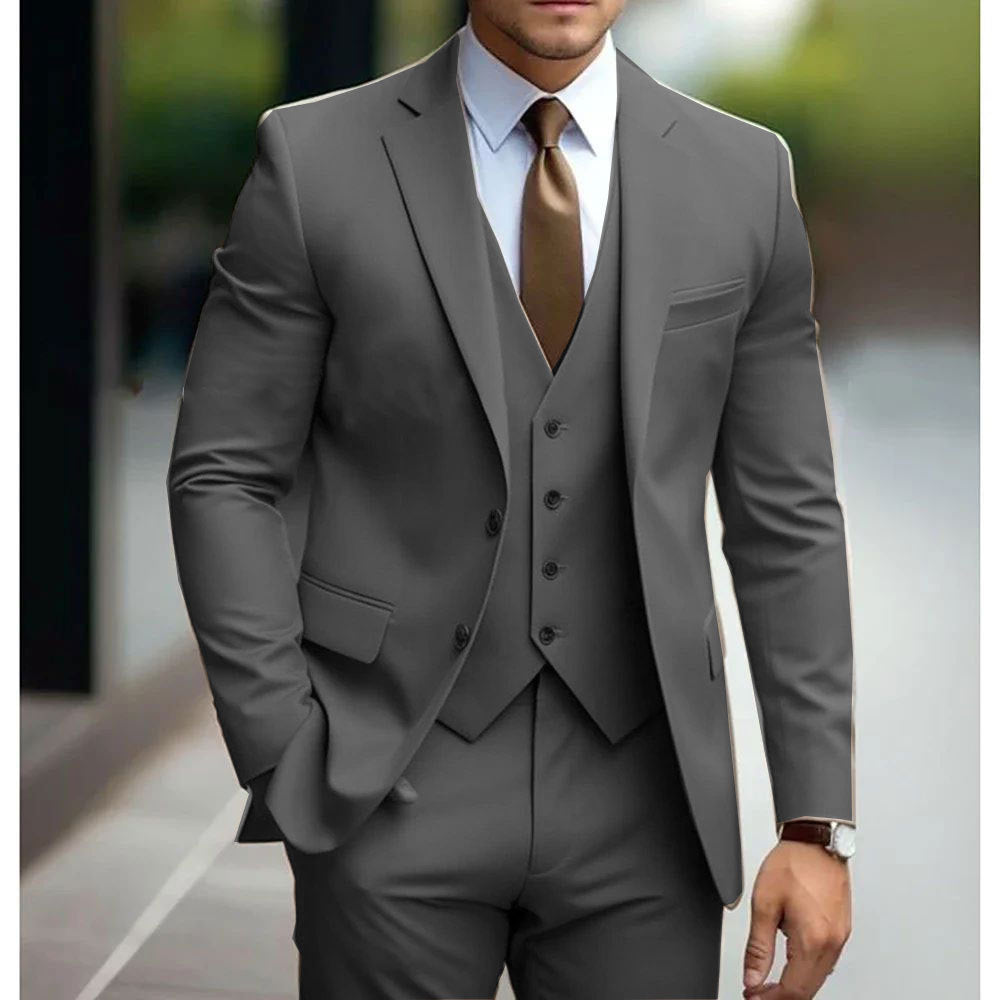Business Casual Three-Piece Suit for Bridegroom Men&