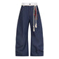 American Retro Machete Design Jeans with Double Waist Strap Stitching