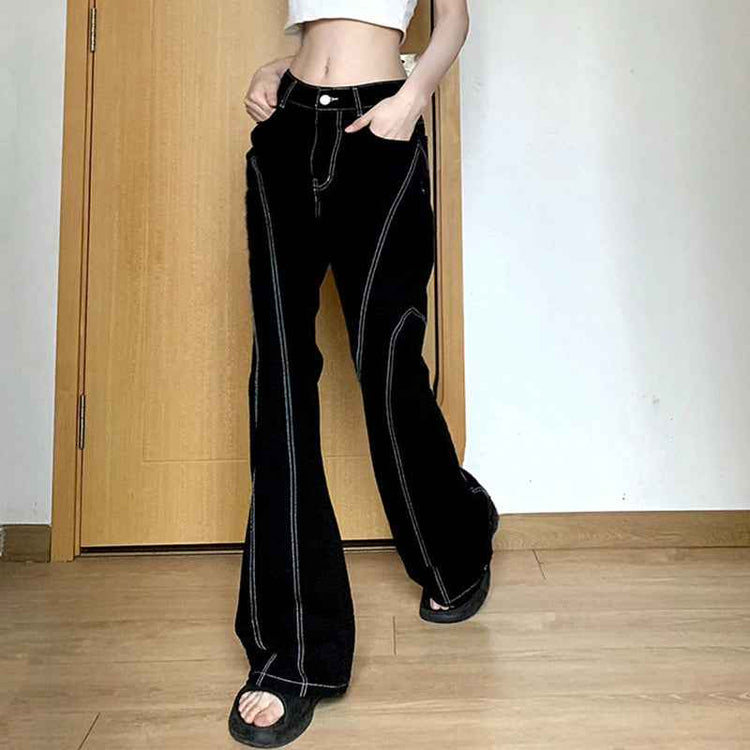 Bright Line Skinny Jeans Low Waist Draping High Slim Fit women