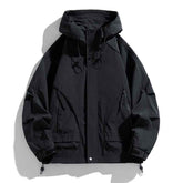 Spring And Autumn High-grade Simple Versatile Trench Coat Windproof Hood Jacket