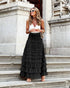 Layered Ruffles Long Skirt Summer Fashion A Line Swing Mesh Dress for Women - Florence Luxe