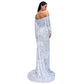 Strapless Long Sleeve Sequins Evening Dress for Parties - Perfect Strapless Sequins Evening Dress