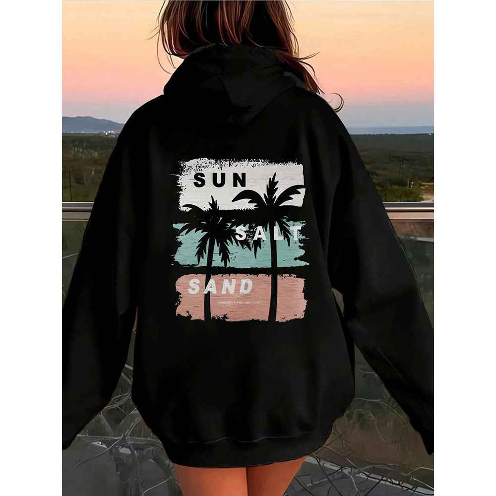 Hooded Hoodie with Printed Top for Stylish Comfort