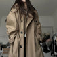 Temperament Wild Khaki Trench Coat for Effortless Casual Fashion - Florence Luxe