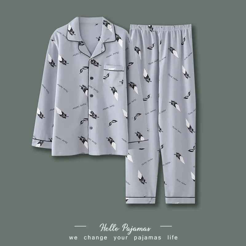 Full Cotton Thin Section Plus Size Plaid Outerwear for Comfortable Homewear