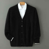 Mink Wool V-neck Sweater for Men - Thickened Loose Cardigan
