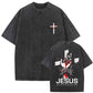 Christian Vintage Washed T-shirt - Jesus Forgive Them Father Design, Perfect Christian Jesus Forgive Them T-shirt