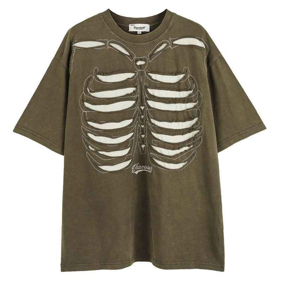 Dark Skull Short Sleeve Shirt for High Street Style