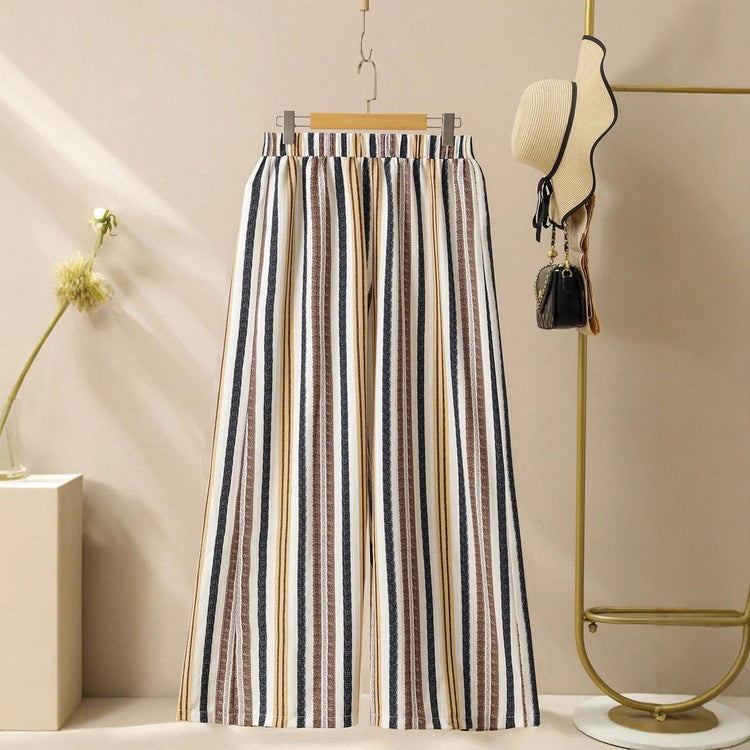 Striped V-neck Suit for Women - Stylish & Chic Design - Florence Luxe