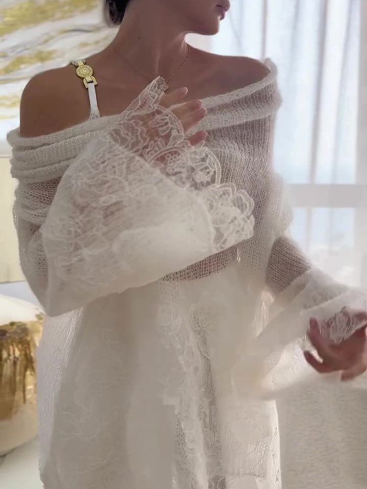 White Lace Off-Shoulder Top for Effortless Chic Style - Florence Luxe