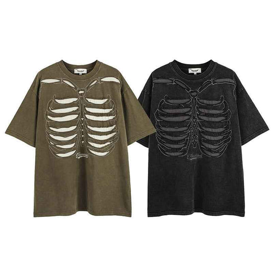 Dark Skull Short Sleeve Shirt for High Street Style