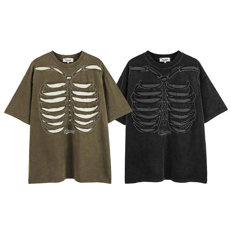 Dark Skull Short Sleeve Shirt for High Street Style