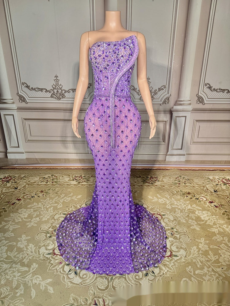 No Back Traceless Sexy Elegant Fishtail Gown - Florence Luxe