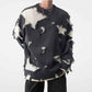 Loose Hem Irregular Sweater Men for Trendy Casual Style