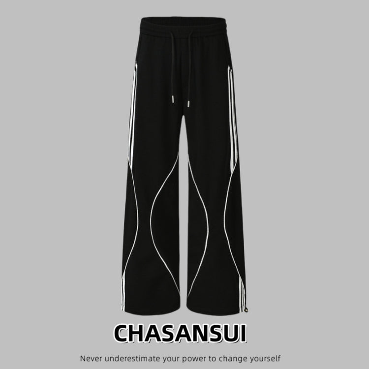 Autumn And Winter Leisure Sweatpants Loose Wide Leg Straight.