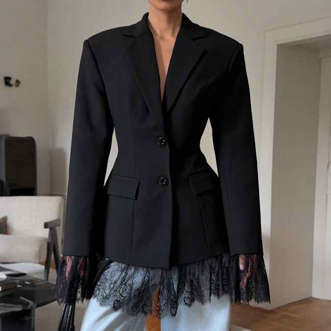 Gentle Niche Design Black Small Business Suit Coat