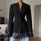 Gentle Niche Design Black Small Business Suit Coat