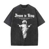 Christian Vintage Washed T-shirt - Jesus Forgive Them Father Design, Perfect Christian Jesus Forgive Them T-shirt
