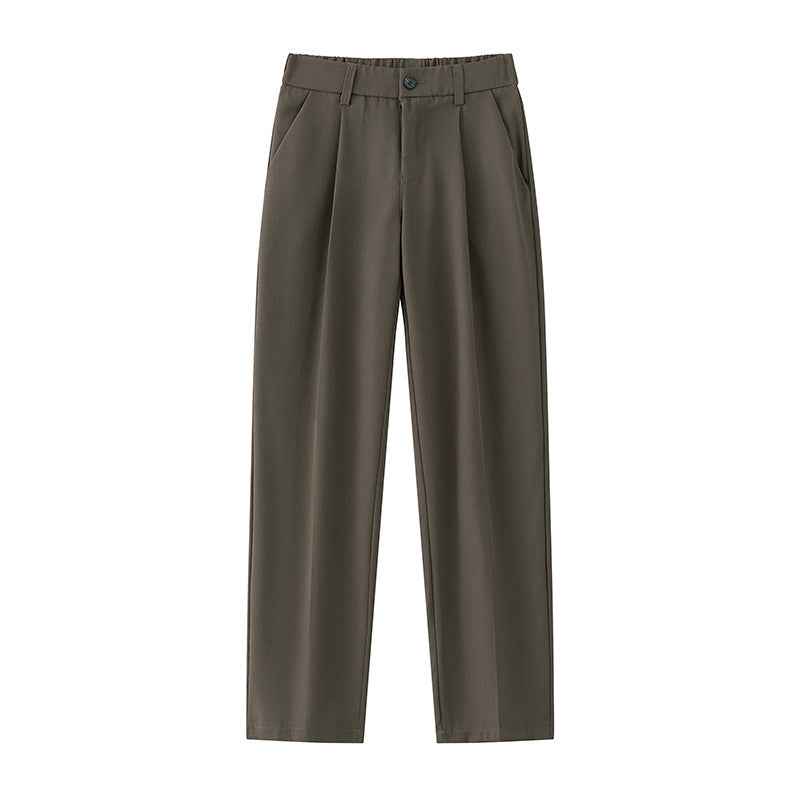 Loose Straight Black Casual Trousers Men