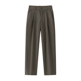 Loose Straight Black Casual Trousers Men