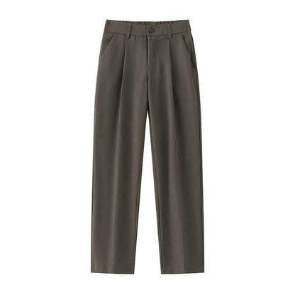 Loose Straight Black Casual Trousers Men